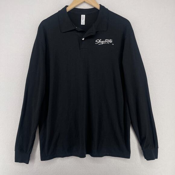 Jerzees Other - SHOPRITE Shirt L Grocery Supermarket Employee Uniform Long Sleeve Polo Black